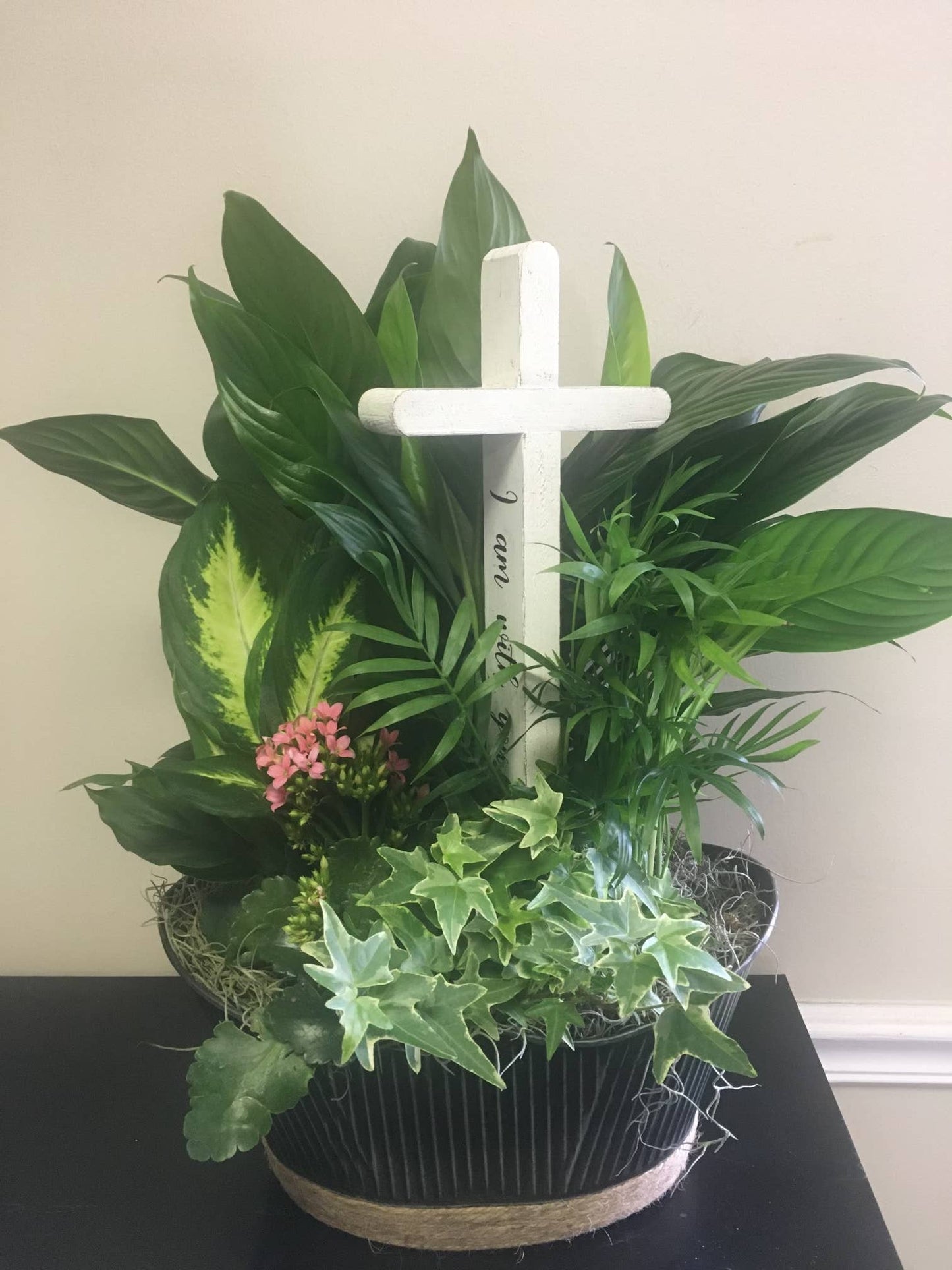 Tabletop Cross – Trust (White Finish)