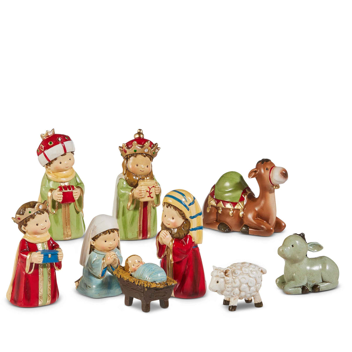 3.5 Inch Bright Nativity, Set of 9