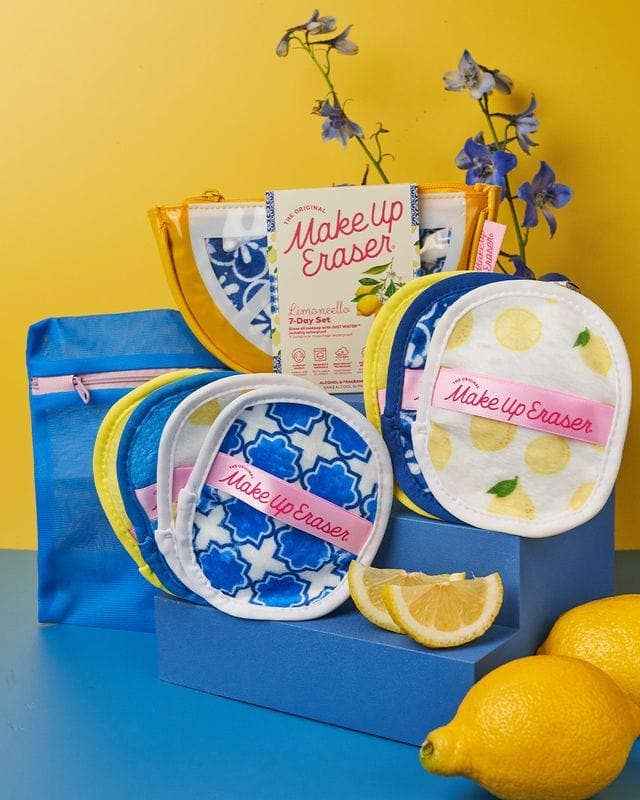 The Original MakeUp Eraser - Limoncello 7-Day Set & MakeUp Bag Gift Set | Summer