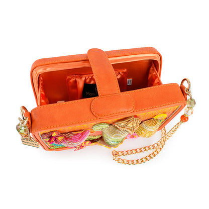 Mary Frances Accessories - Relax and Rewind Beaded Flower and Cocktails Handbag