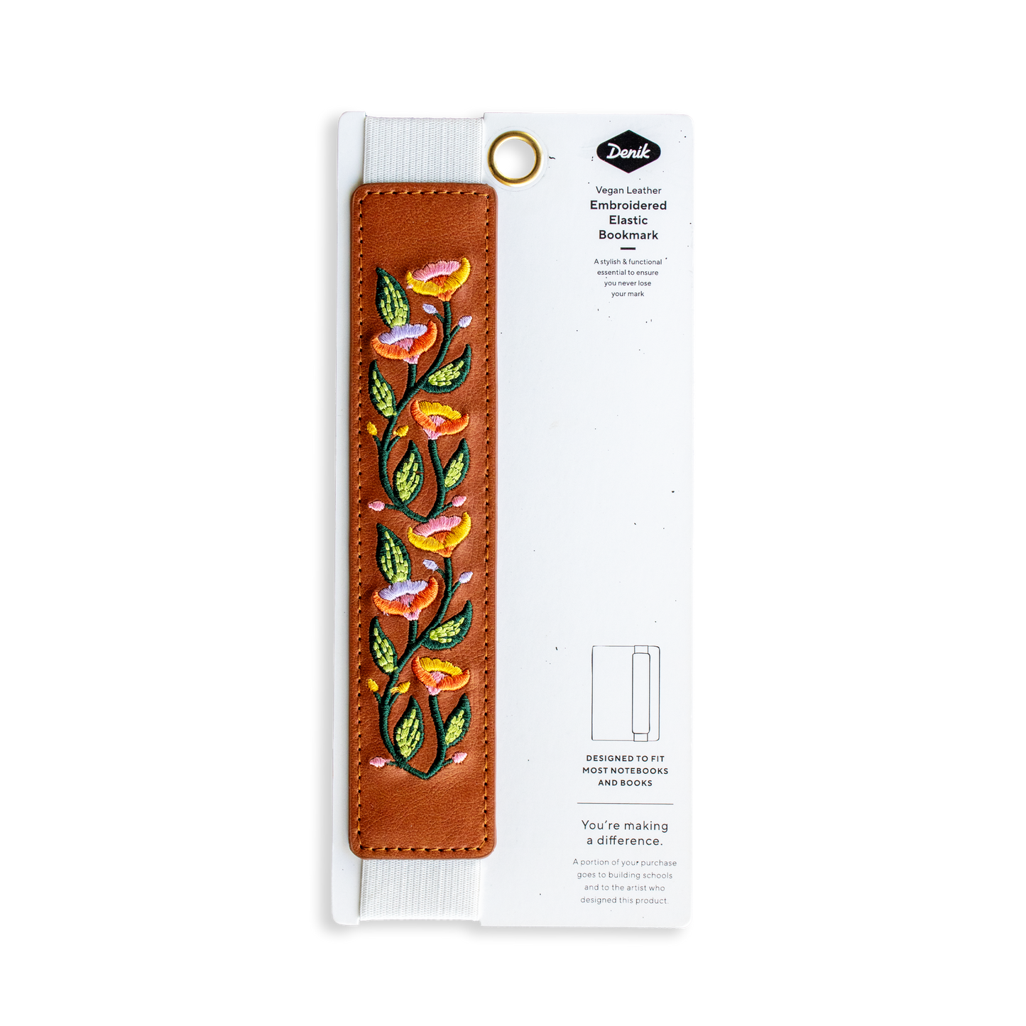 Moline Vine - Embroidered Elastic Bookmark