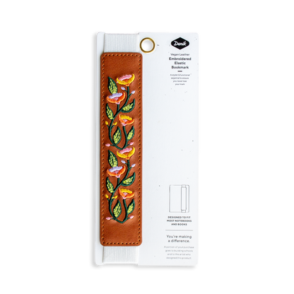 Moline Vine - Embroidered Elastic Bookmark