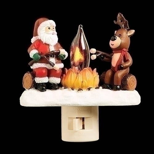 4.25 Santa Reindeer Camp Fire Night Light