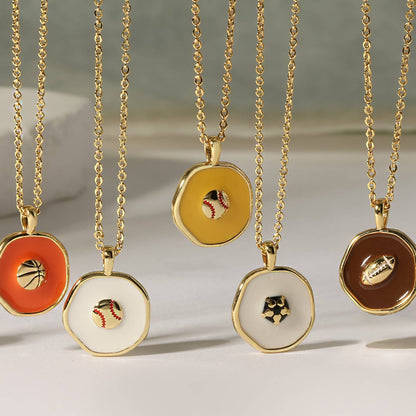 Touchdown! Football Pendant Necklace