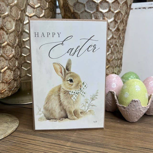 Happy Easter Bunny Rabbit Block