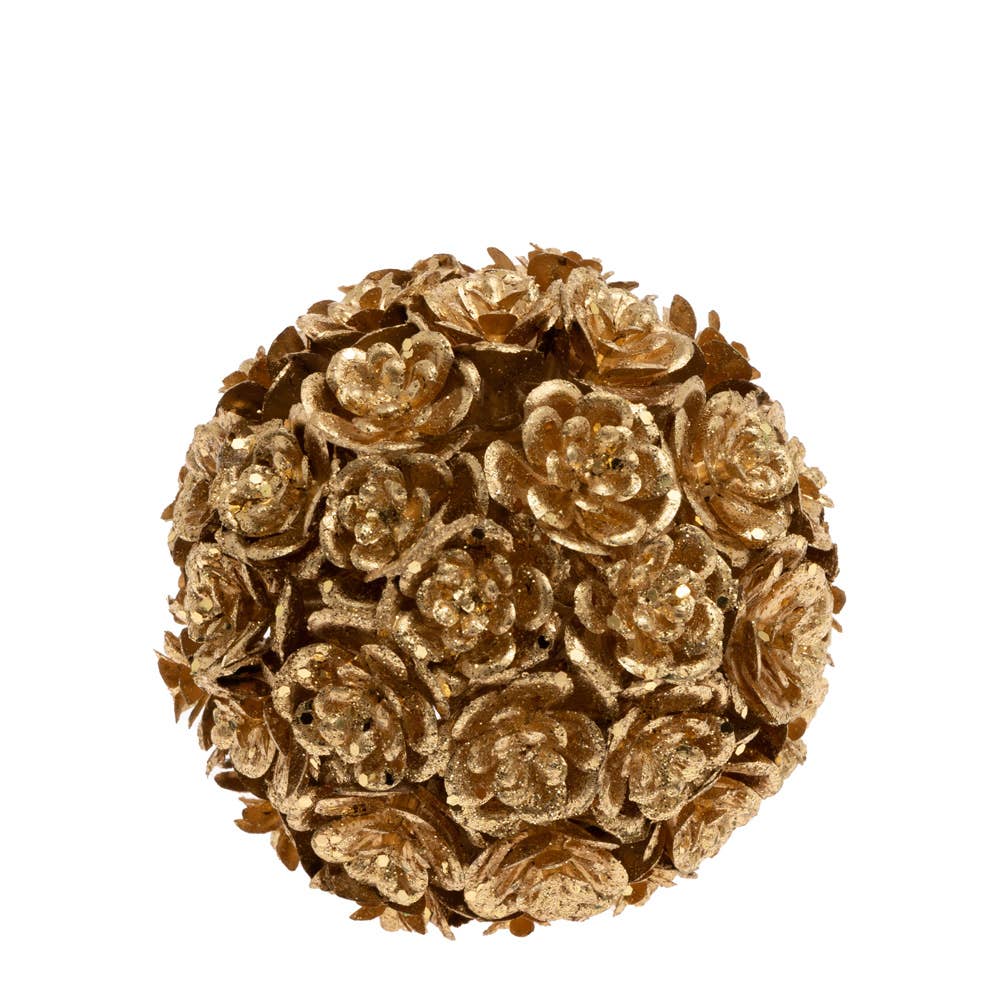 3.25" Gold Kissing Ball Christmas Décor