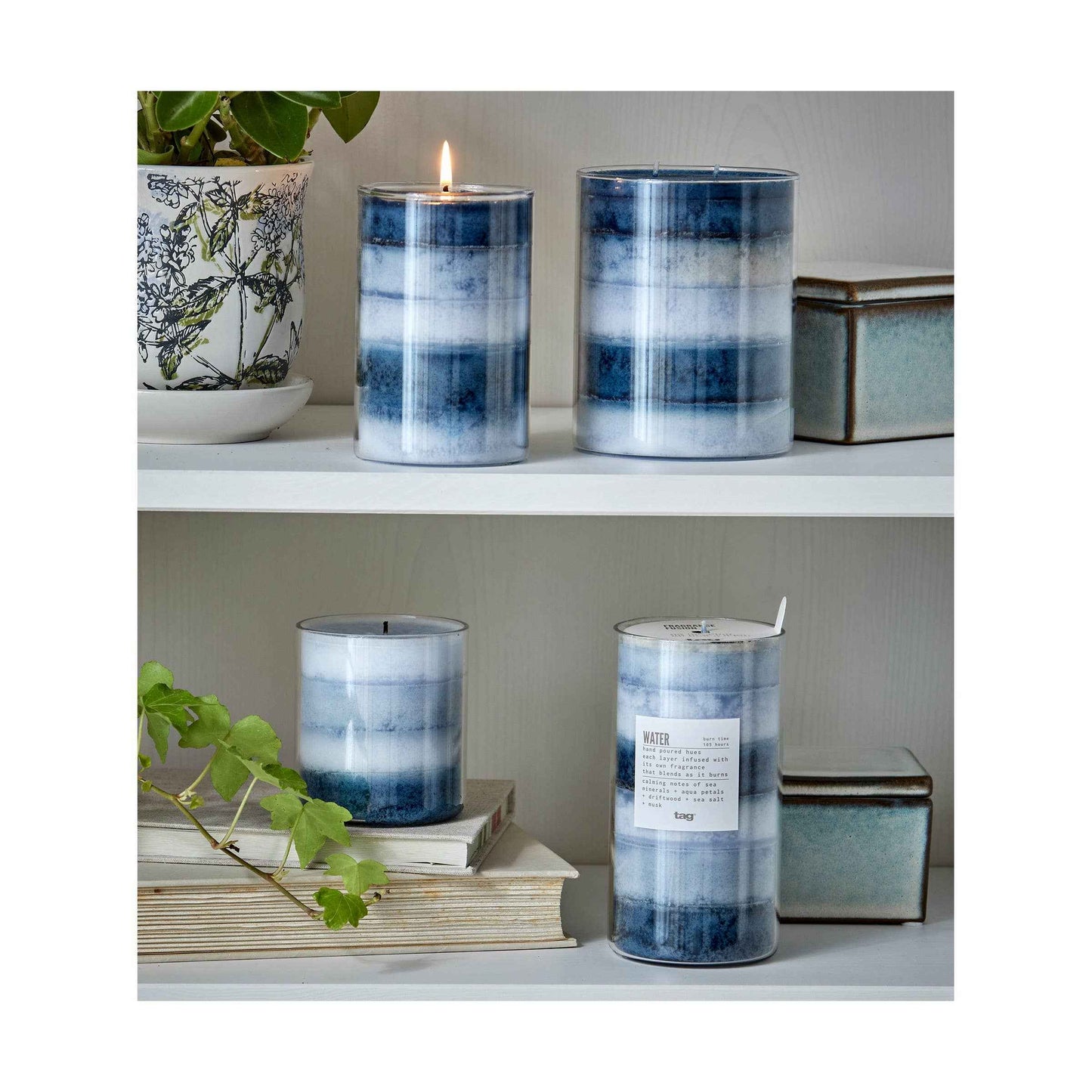 Frag Fusion Water Small Blue Multi Glass