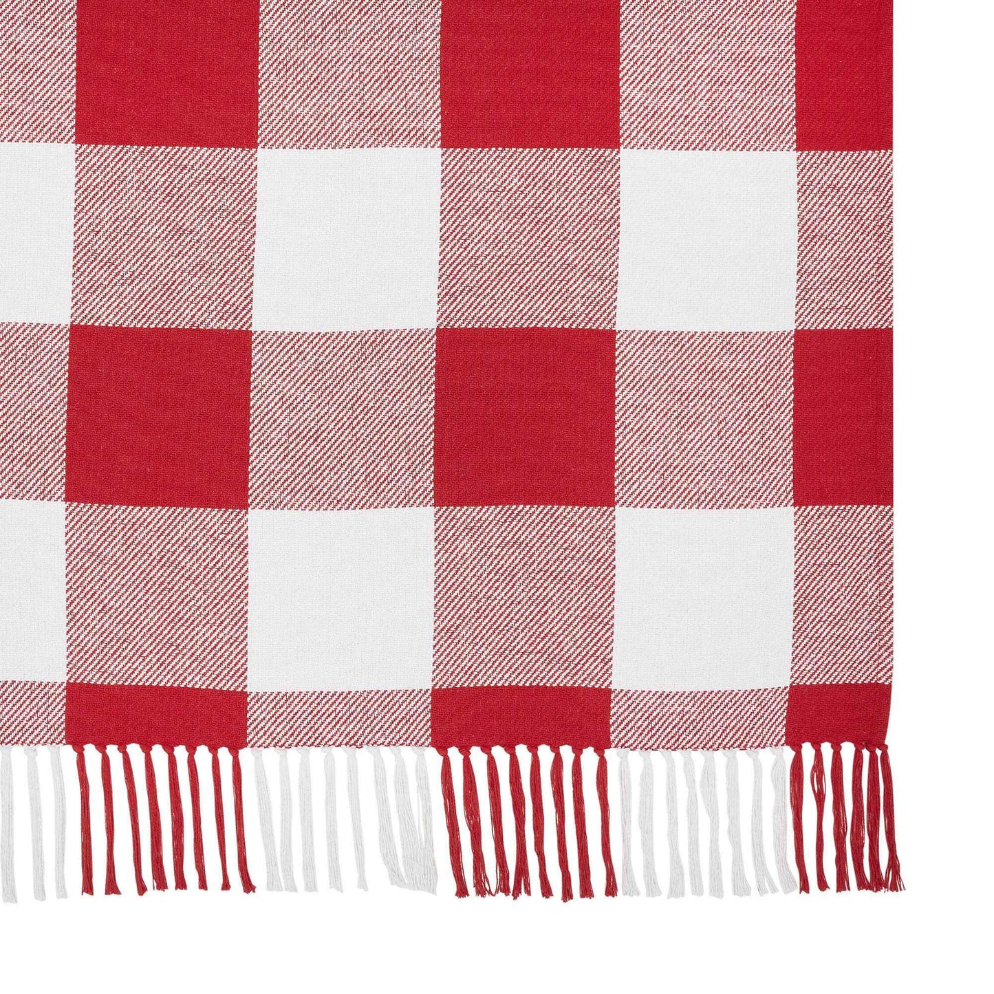 Annie Red Check Woven Throw 50x60