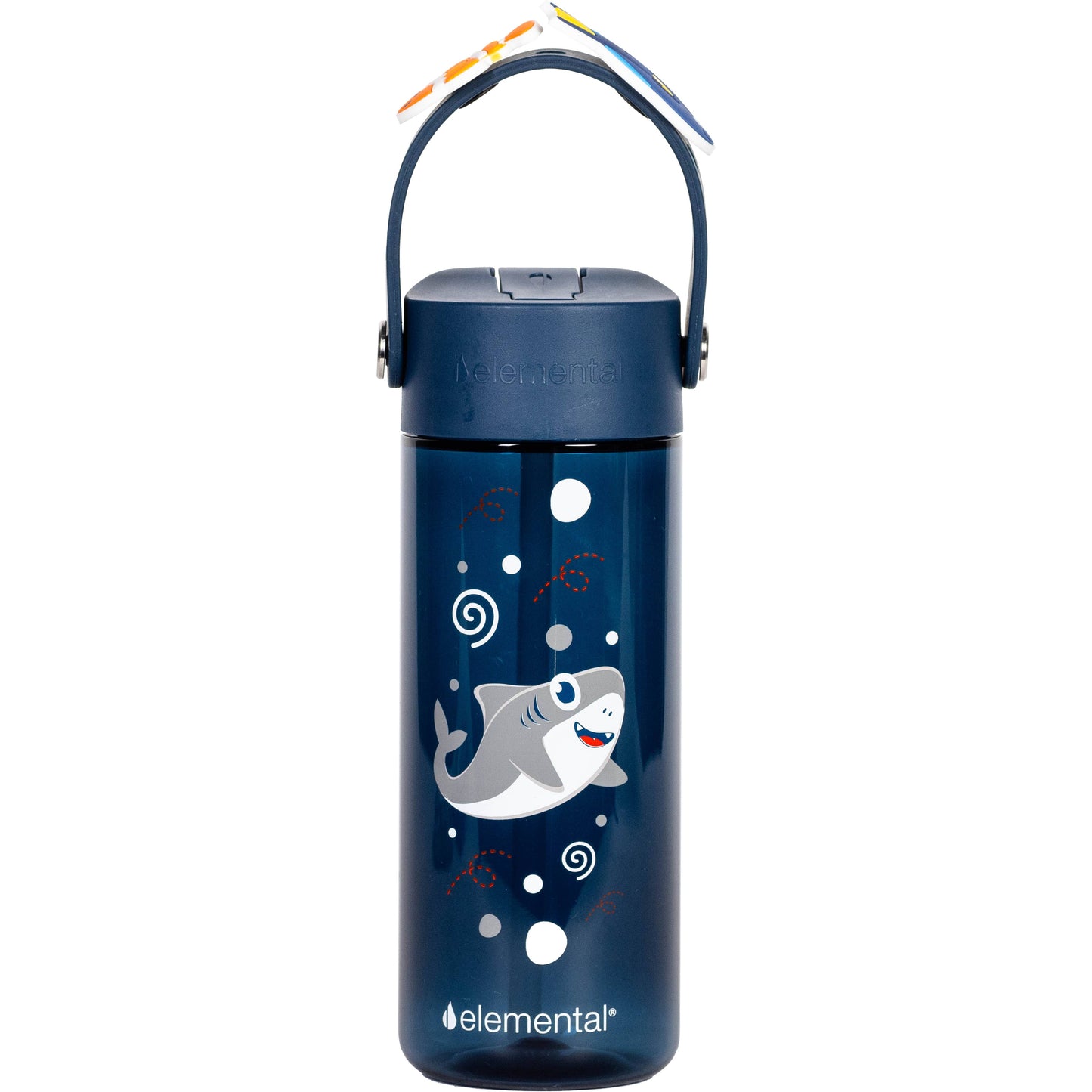 Personalizable Charm Water Bottle 18oz Shark Friends