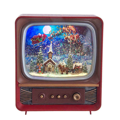 Battery Operated Musical Water Santa TV Lantern