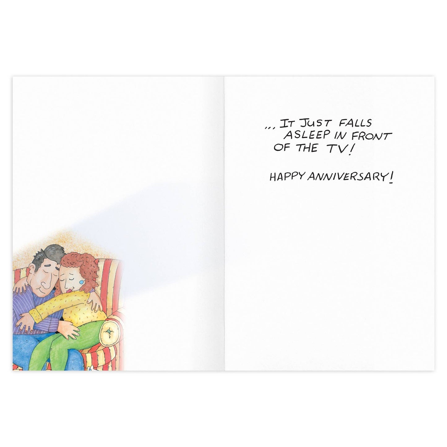 Love Falls Asleep Anniversary Card
