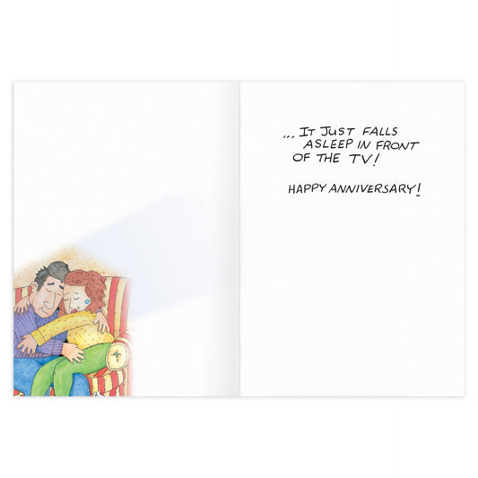 Love Falls Asleep Anniversary Card