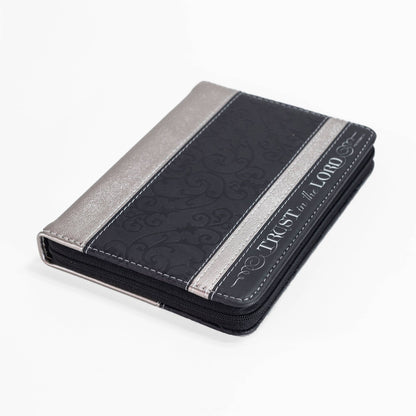 Divinity Boutique - Divine Details: Zippered Journal Black And Silver Trust