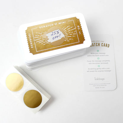 100 Customer Scratch-off Cards - Golden Ticket