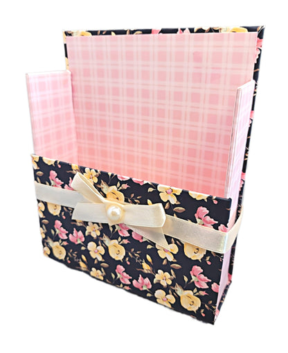 42-Pc Stationery Gift Box Set w/Desk Organizer, Yellow Roses