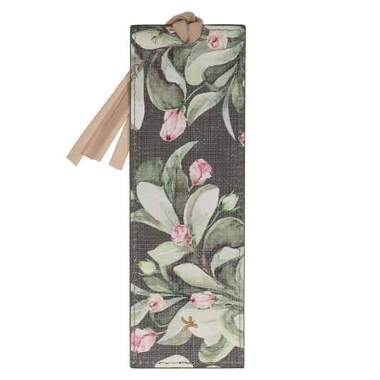 Bookmark Faux Leather Green Everything is Beautiful Ecc 3:11