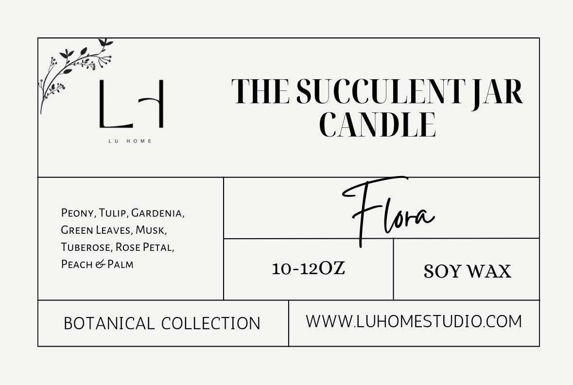 The Succulent Scented 3 Wick Cactus Candle Jar