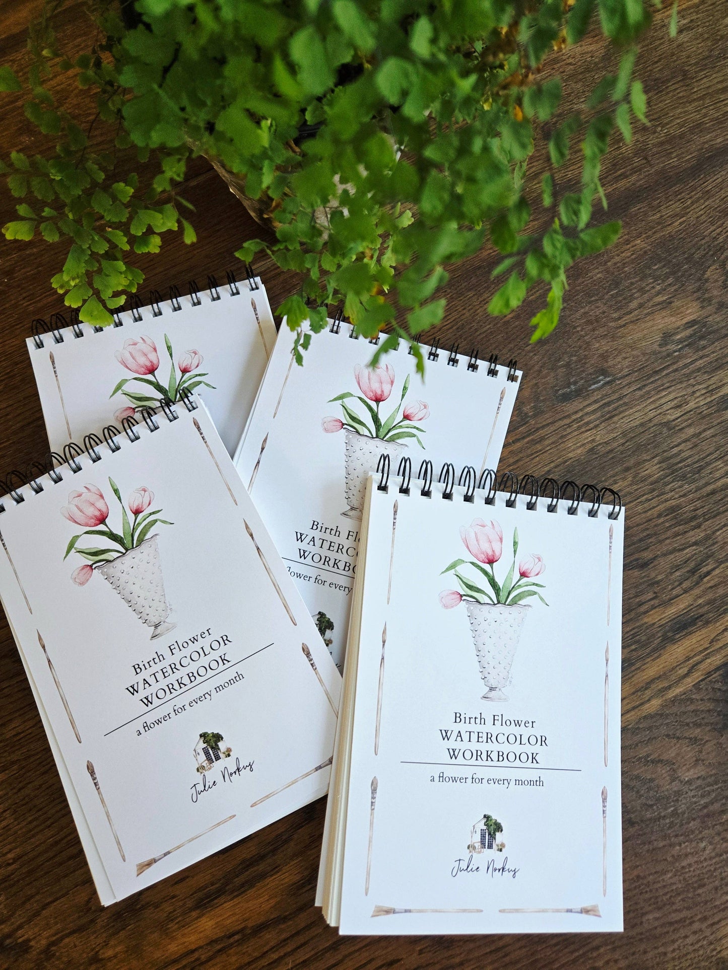 Watercolor Workbook, Spiral Bound, Birth Month Flowers
