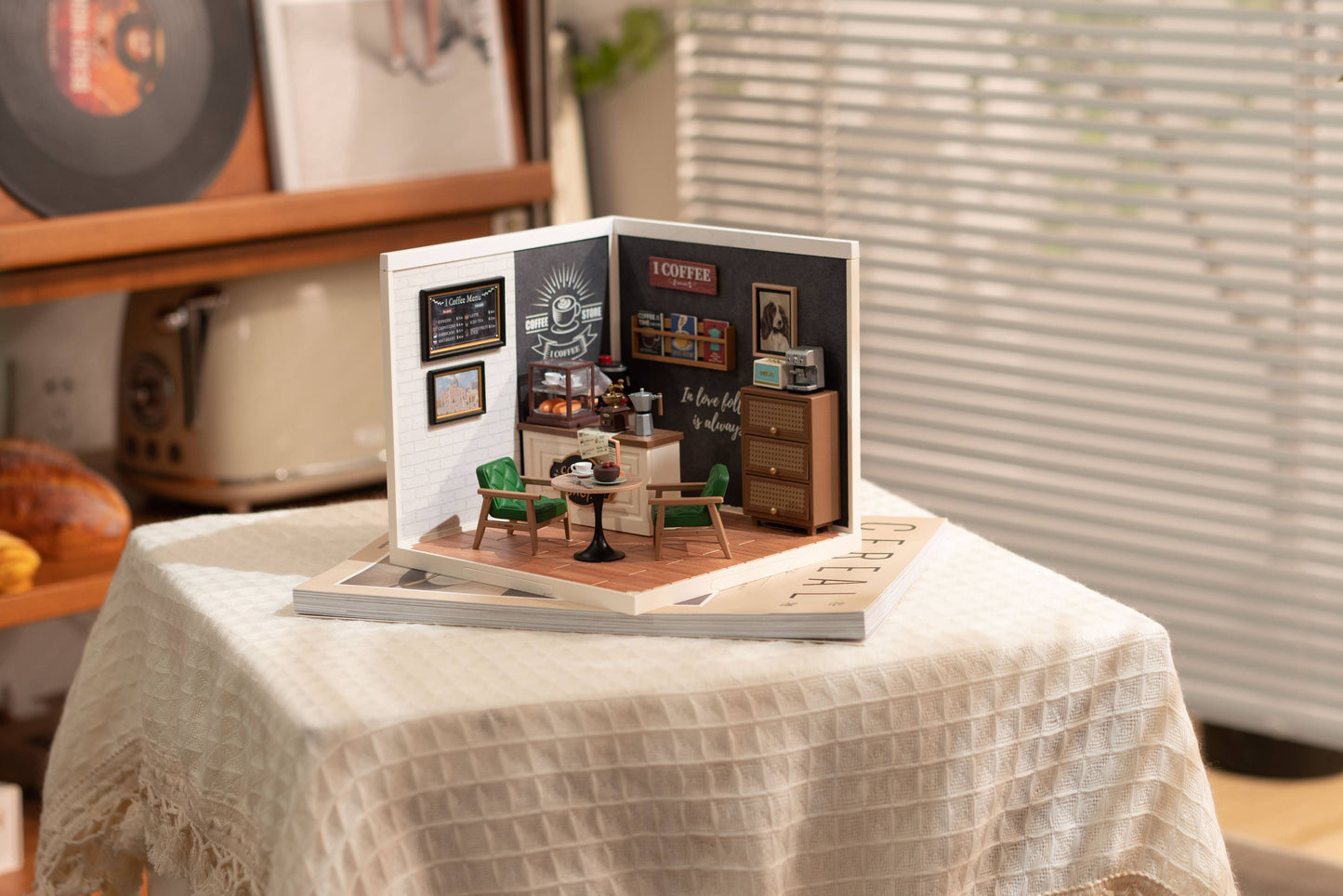 Hands Craft - DIY Miniature House Kit: Breezy Time Cafe