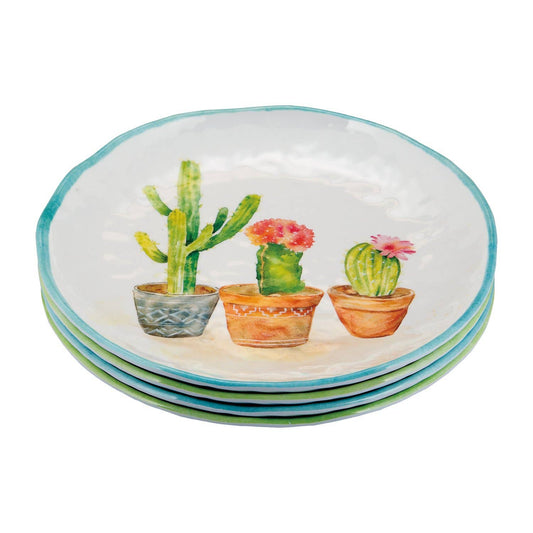 4-Piece Cactus 9" Melamine Plate