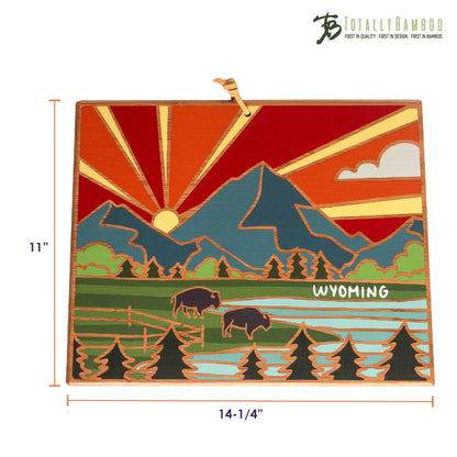 Wyoming Cutting Board with Artwork by Summer Stokes