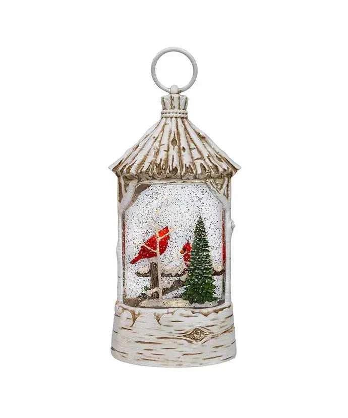 10.875" BO LED Cardinal Lantern+Spinning Water