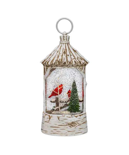 10.875" BO LED Cardinal Lantern+Spinning Water