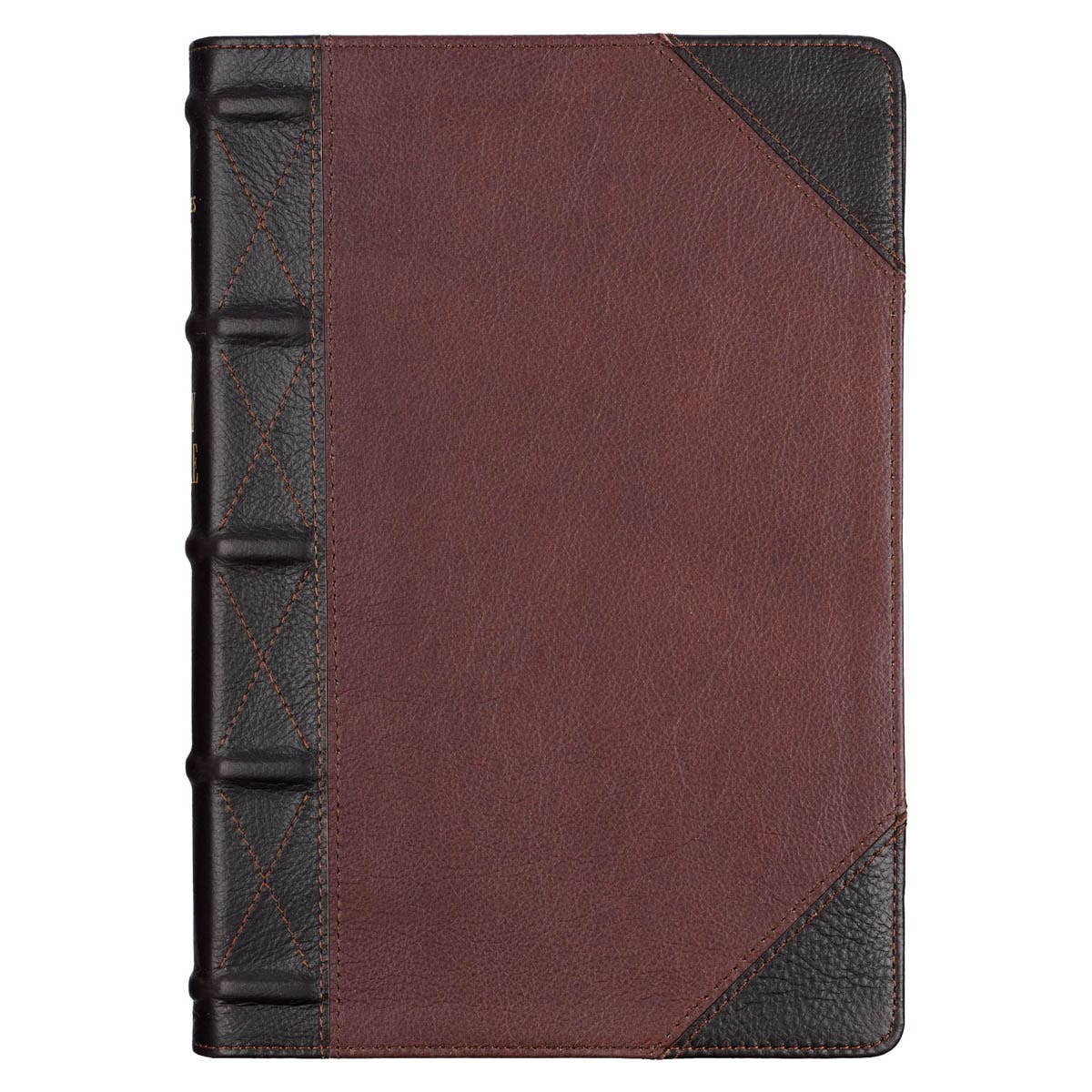 Christian Art Gifts - KJV Bible Giant Print Full-size Full-grain Leather Tan
