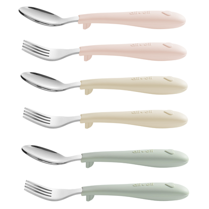 (6pc) Toddler Utensils Set - Stainless Steel (Heart)