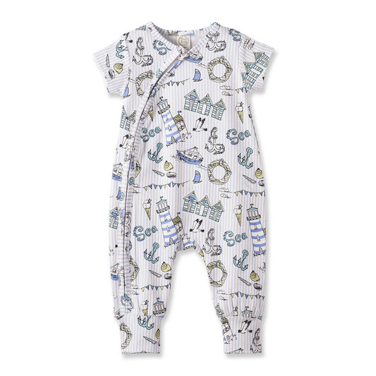 Seashore Baby Zipper Romper
