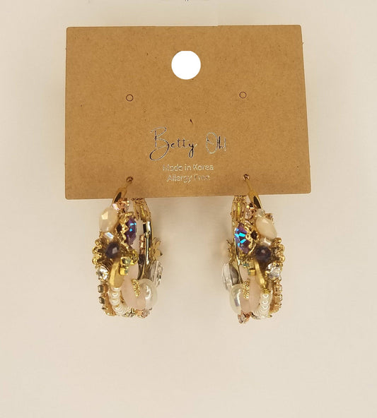 Handmade deco Hoop Earring