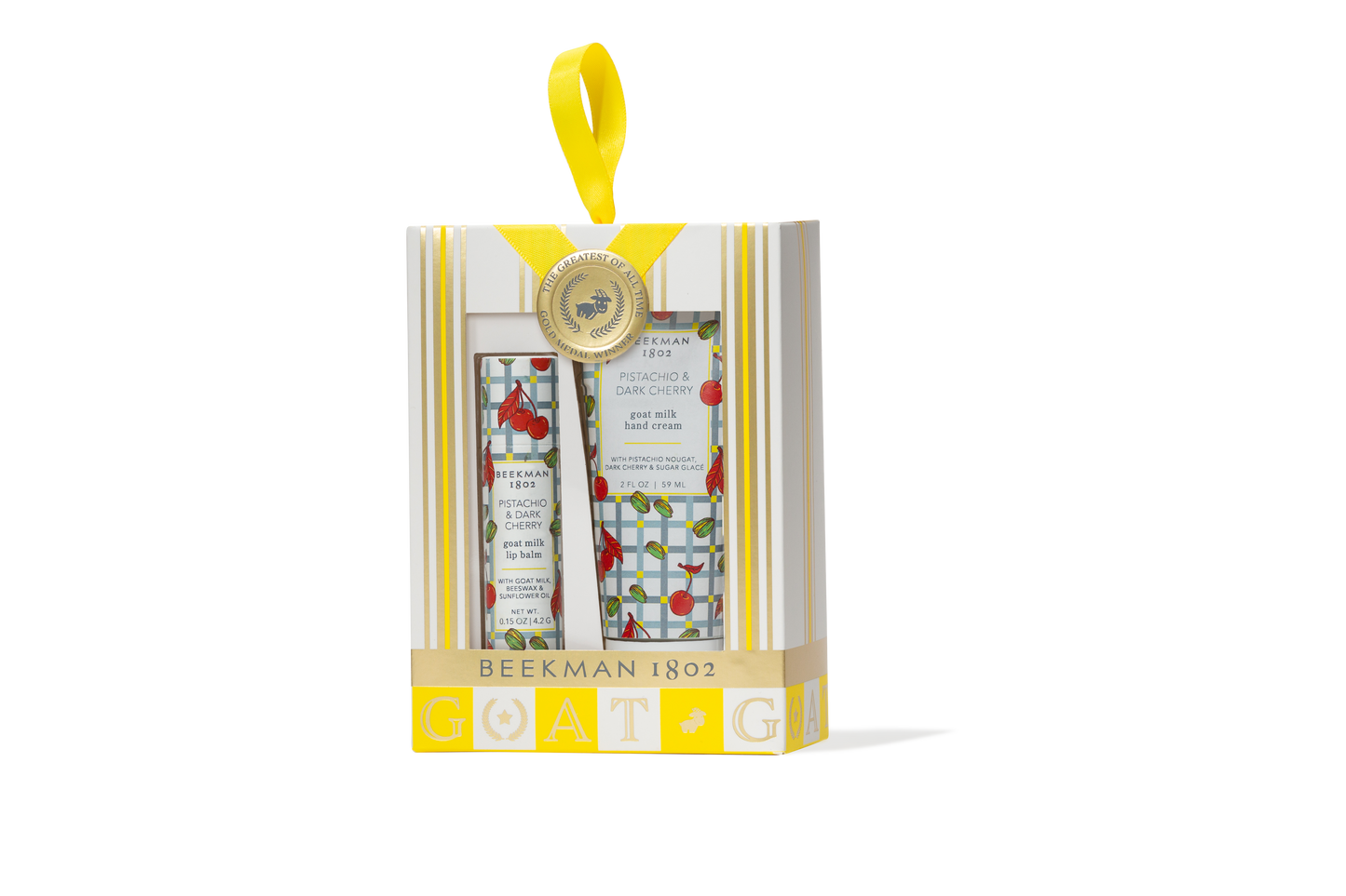 Beekman 1802 - Pistachio & Dark Cherry Lip & Hand Cream Gift Set