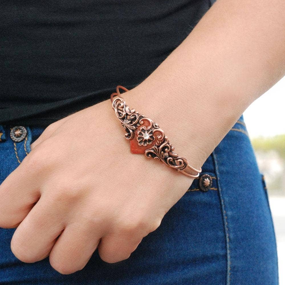 Joyería Sweet Romance - Pulsera de corazón de esmalte negro BR353