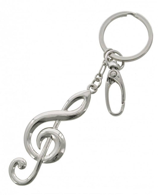 G Clef Music Metal Keychain