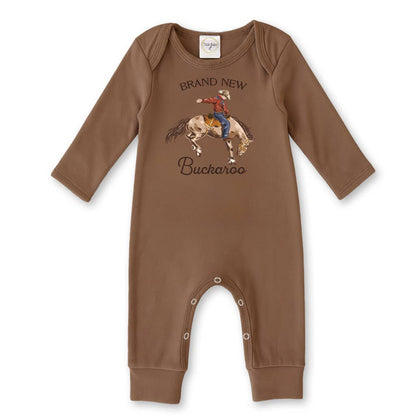 Brand New Buckaroo Baby Boy Western Cowboy Cotton Romper: 3-6M