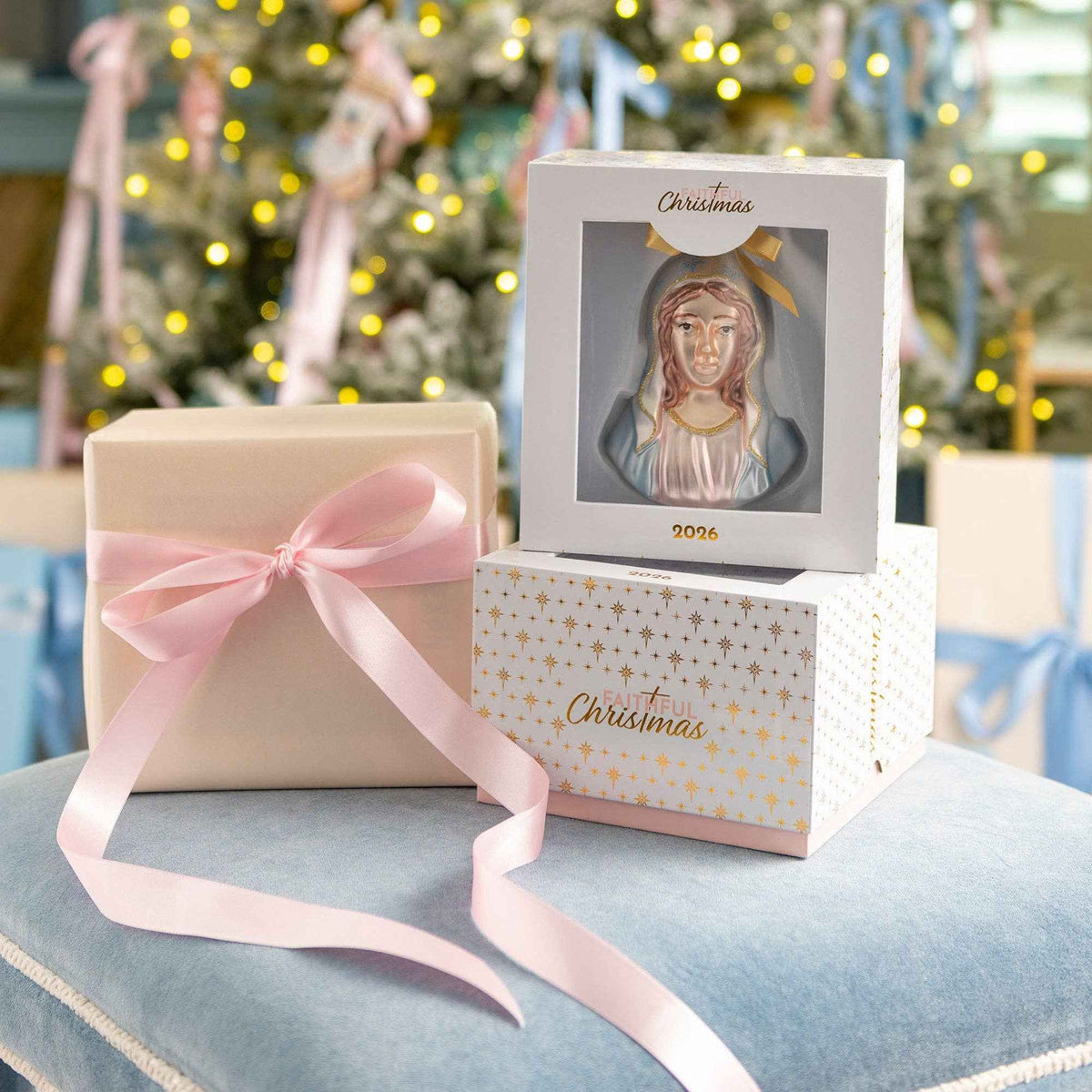 Virgin Mary Blown Glass Christmas Ornament – 2026 First Edition