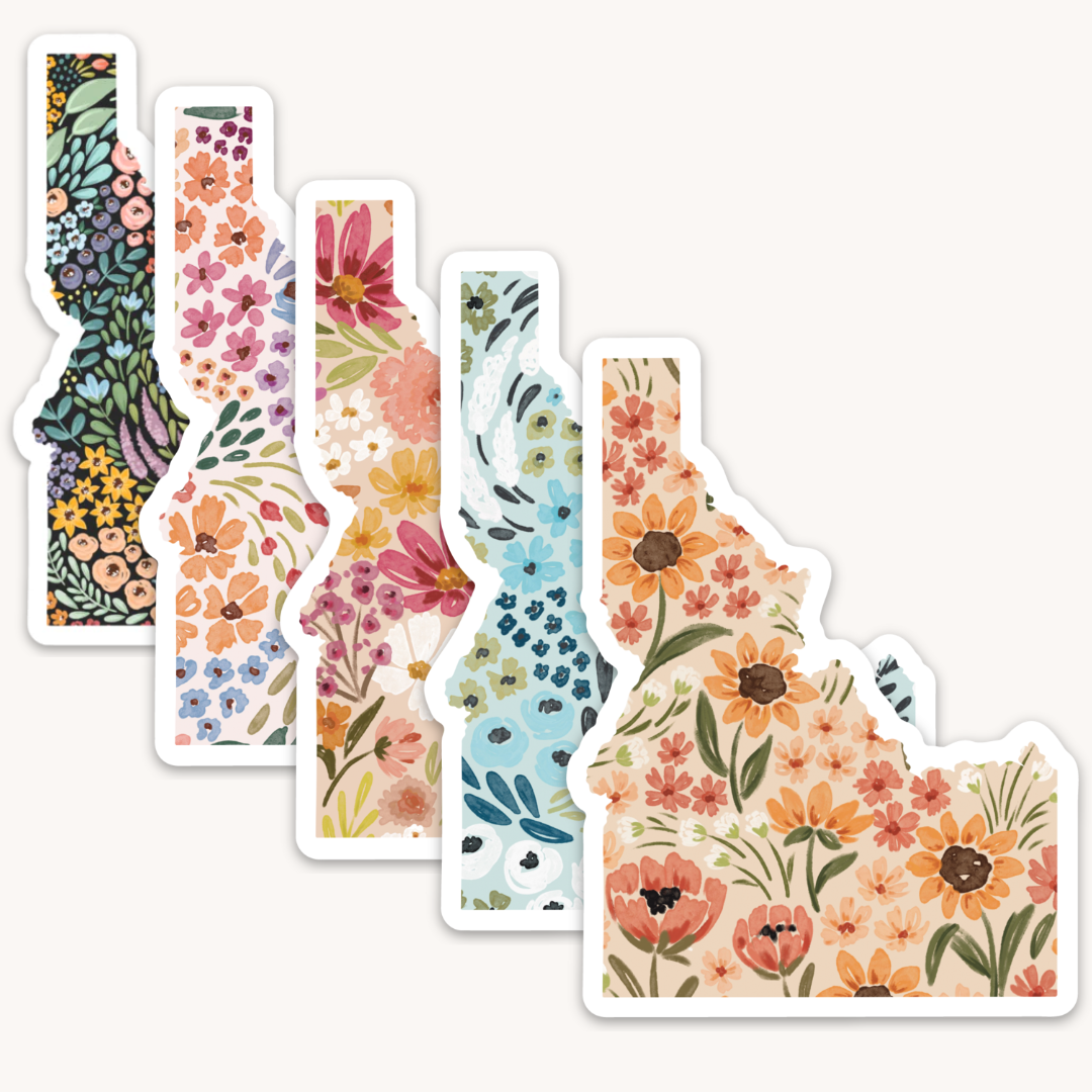 Idaho Floral State Sticker