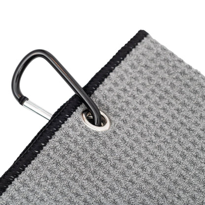 Golf Towel | Absorbent Golf Bag Towel with Carabiner: Black
