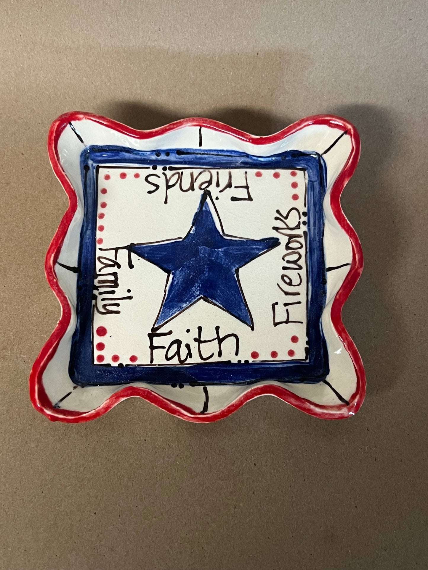 Patriotic Candle Plate