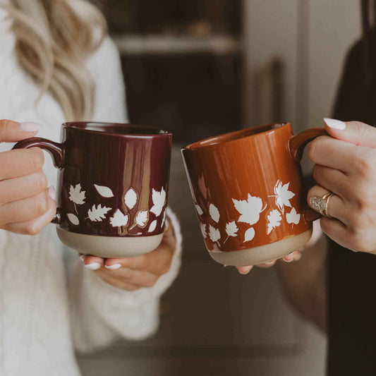 *NEW* Brown Fall Leaves Stoneware Mug - Fall Decor & Gifts