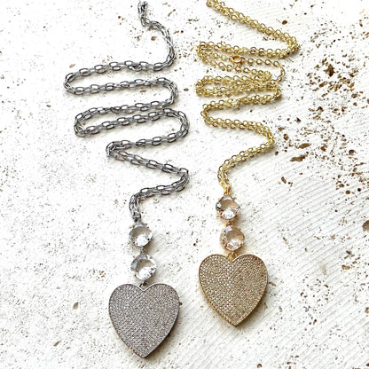Crystal heart necklace