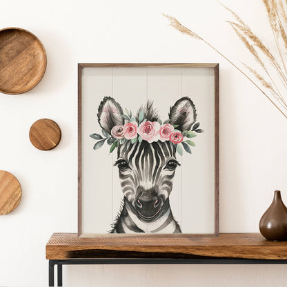 Nursery Floral Zebra