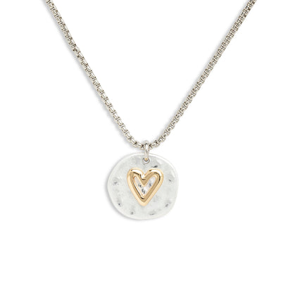 Beaded Love Neck Blk