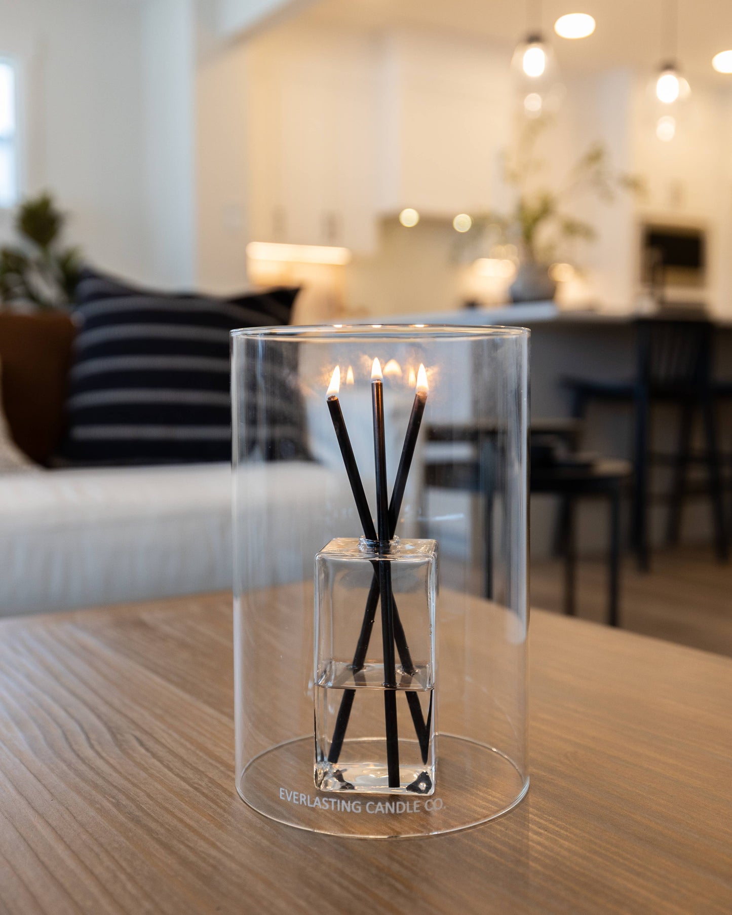 Glass Hurricane Vase for Candles