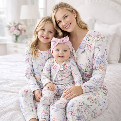 Dream Blossom Matching Family Pajamas – Soft Bamboo: PJ Set Children 4T