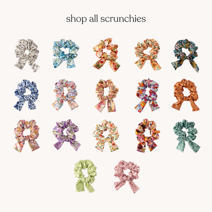 Elyse Breanne Design - Pressed Floral Satin Scrunchie