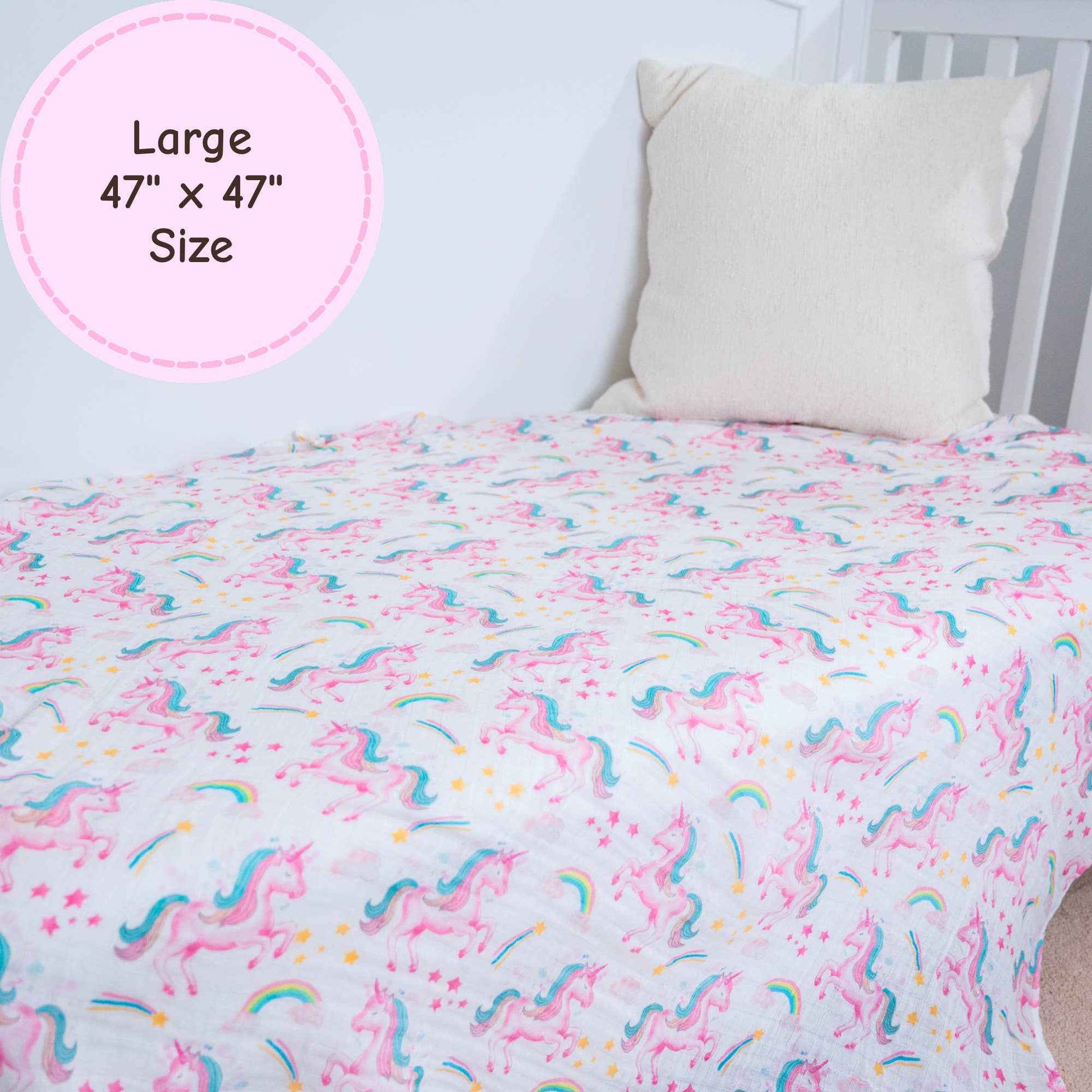 LollyBanks - Unicorn Crew Baby Muslin Swaddle Blanket