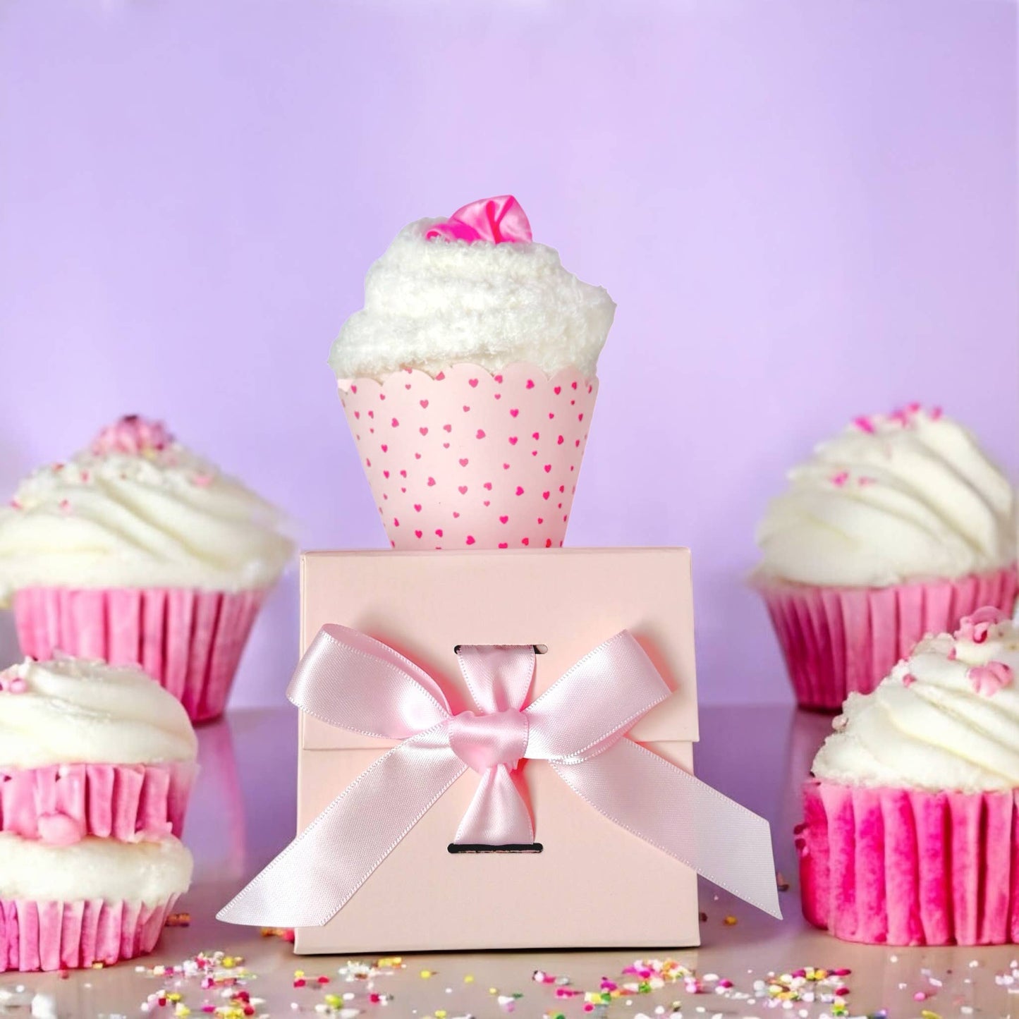 Dabble Doll - Cozy Cupcake Socks with Scrunchie