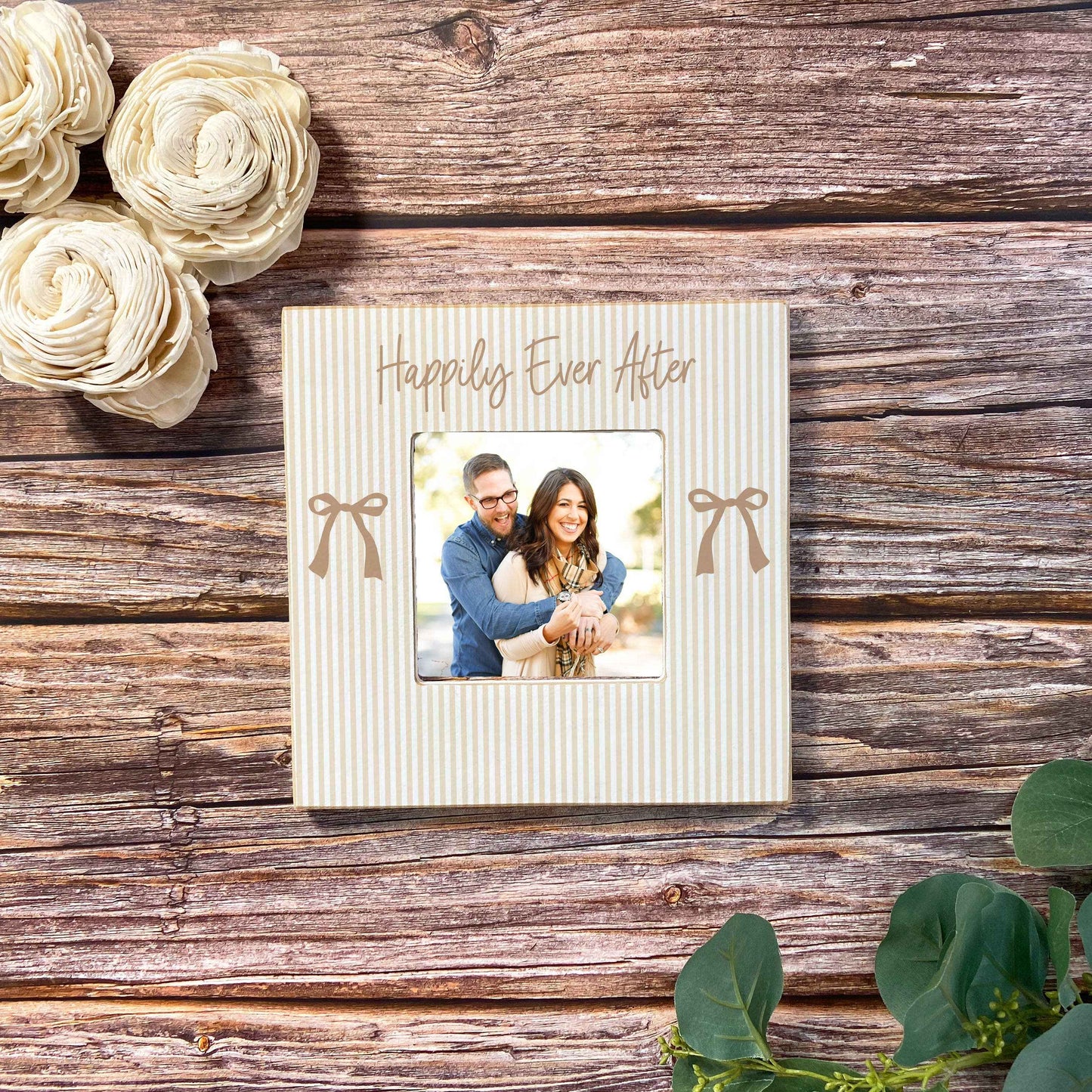 Square Picture Frame - Bride | Wedding Gift | Bachelorette: White / Regular