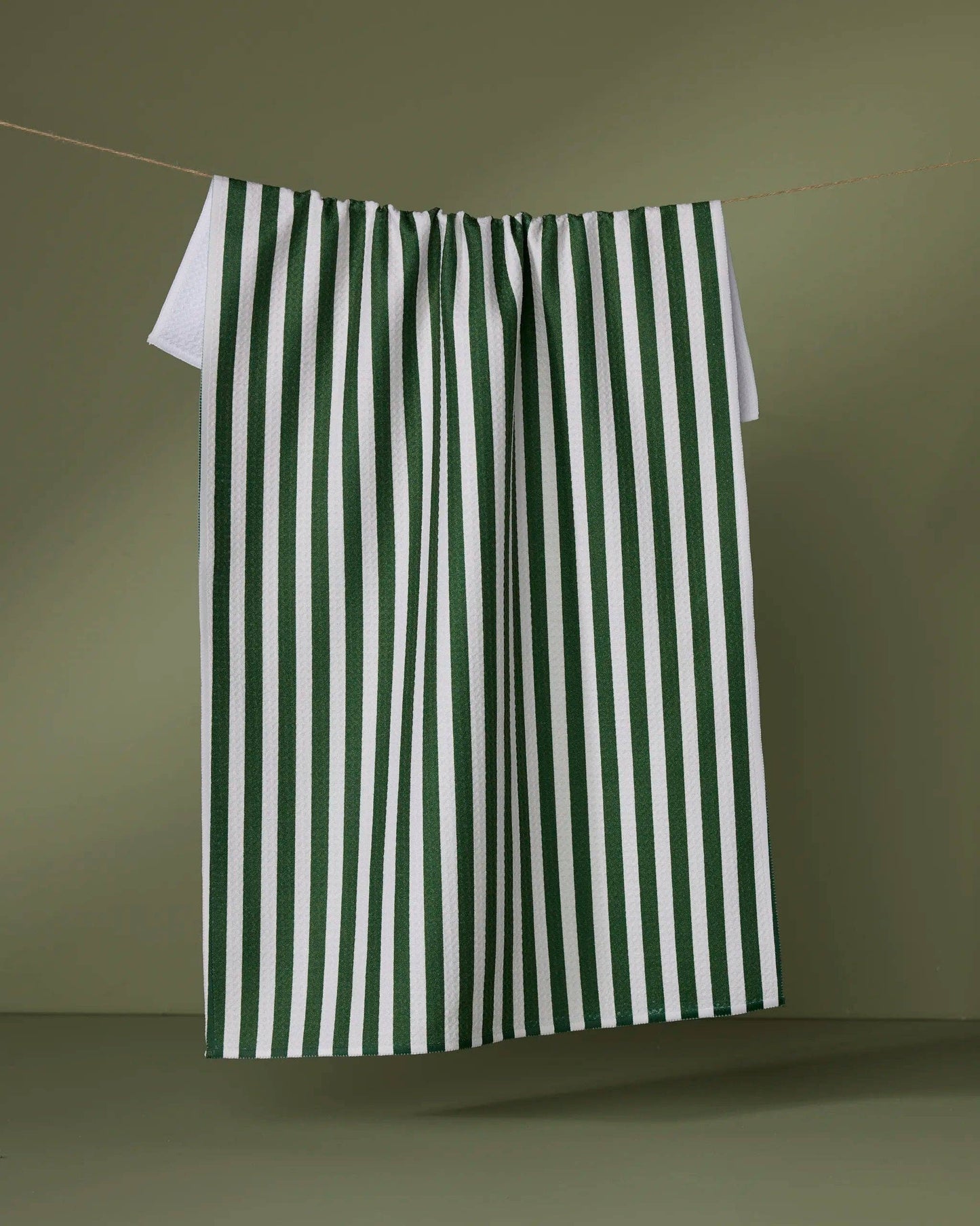 Geometry - Ribbon Green Tea Towel